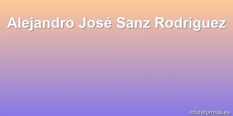 Alejandro José Sanz Rodríguez