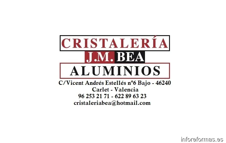 Cristalería - Aluminios J.M. Bea