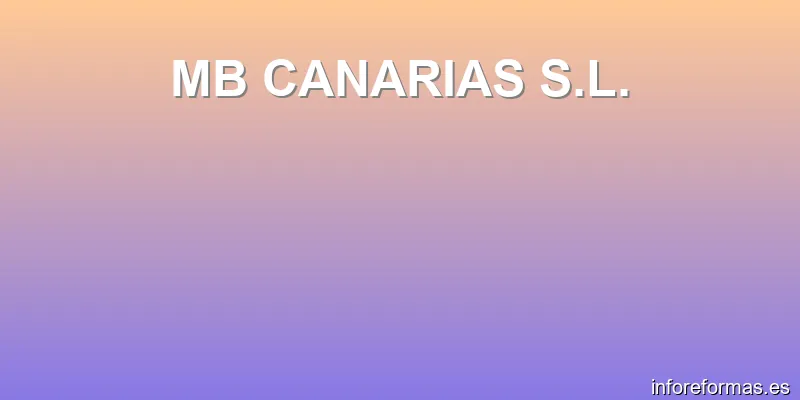 MB CANARIAS S.L.