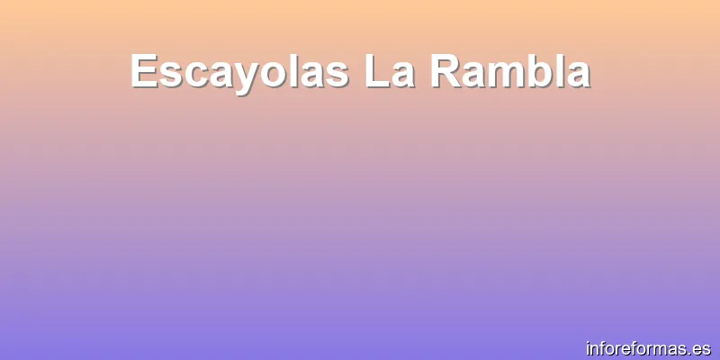 Escayolas La Rambla