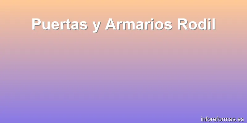 Puertas y Armarios Rodil