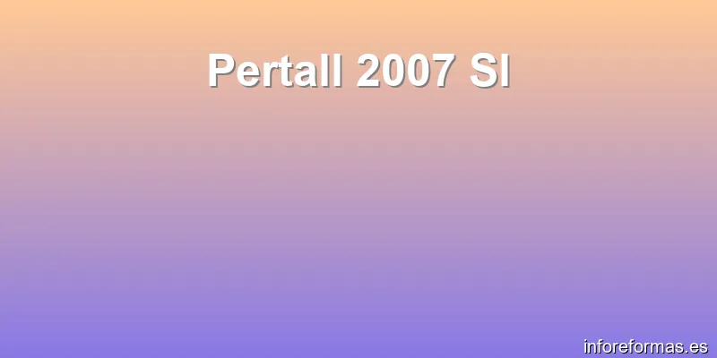 Pertall 2007 Sl