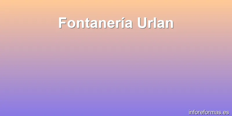 Fontanería Urlan