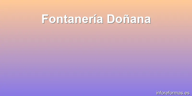 Fontanería Doñana