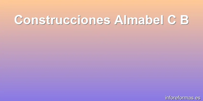 Construcciones Almabel C B