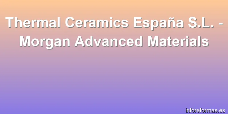 Thermal Ceramics España S.L. - Morgan Advanced Materials