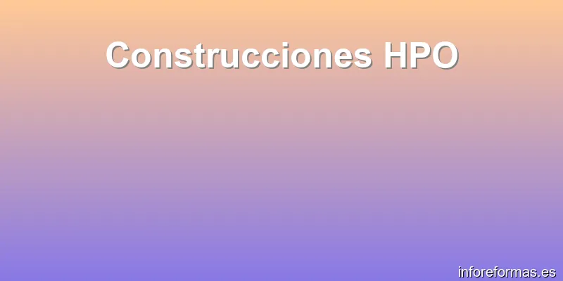Construcciones HPO