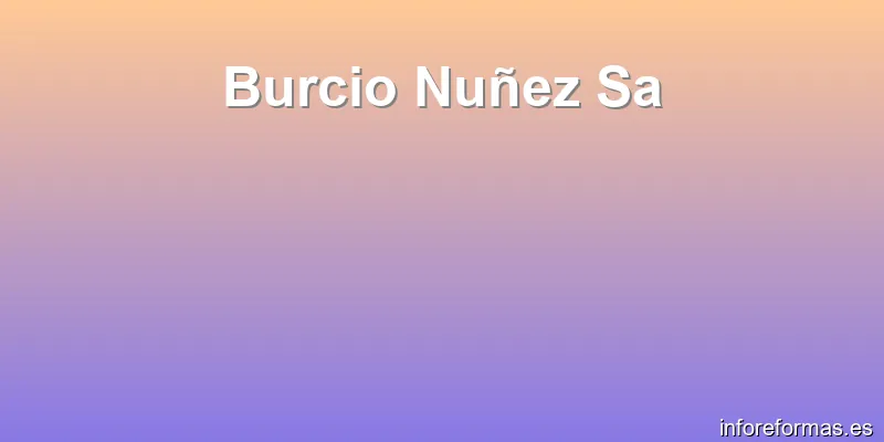 Burcio Nuñez Sa