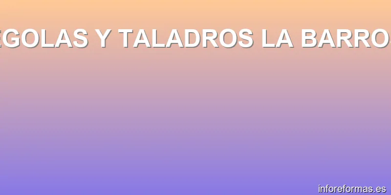 REGOLAS Y TALADROS LA BARROSA