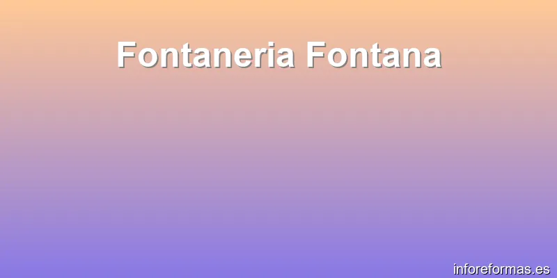 Fontaneria Fontana