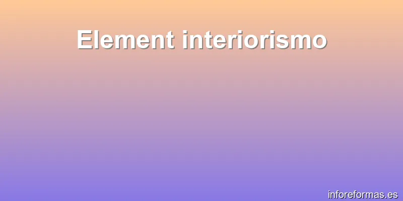 Element interiorismo
