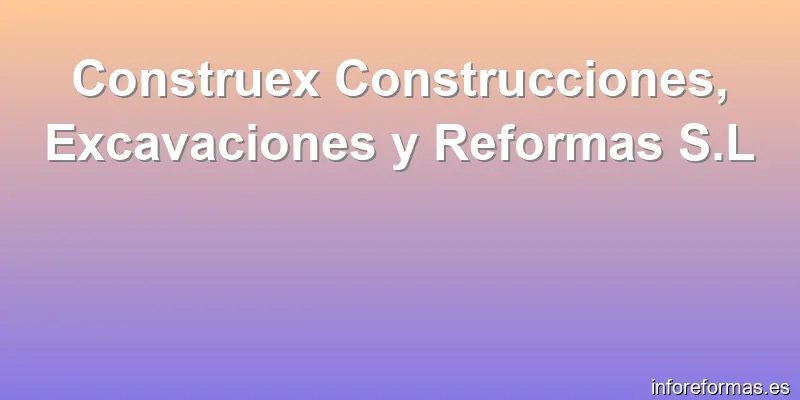 Construex Construcciones, Excavaciones y Reformas S.L