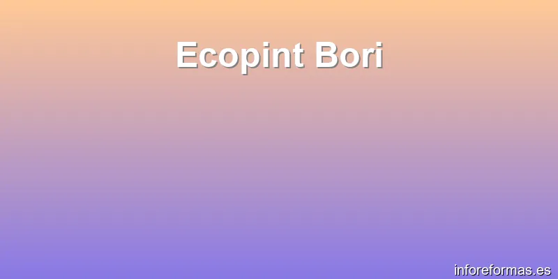 Ecopint Bori