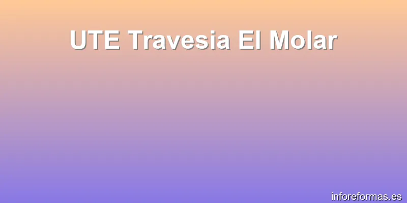UTE Travesia El Molar
