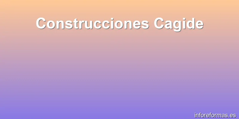 Construcciones Cagide