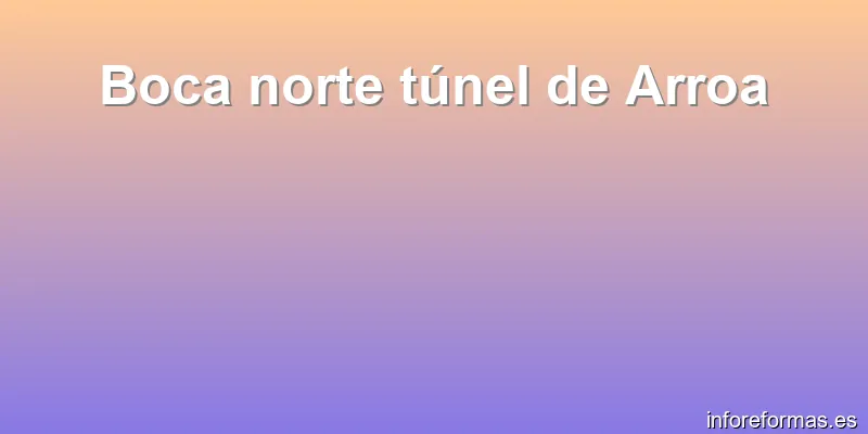 Boca norte túnel de Arroa