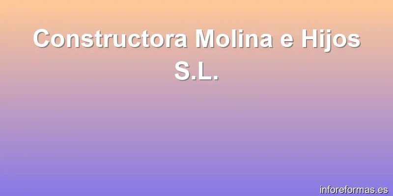 Constructora Molina e Hijos S.L.