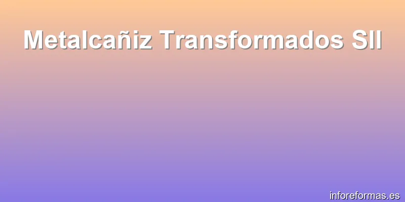 Metalcañiz Transformados Sll