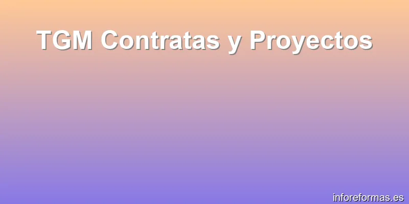 TGM Contratas y Proyectos