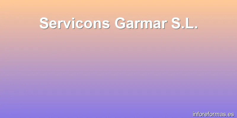 Servicons Garmar S.L.