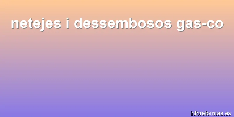 netejes i dessembosos gas-co
