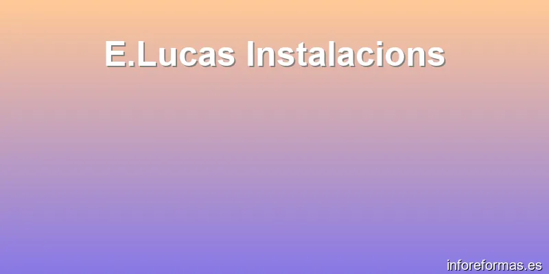 E.Lucas Instalacions