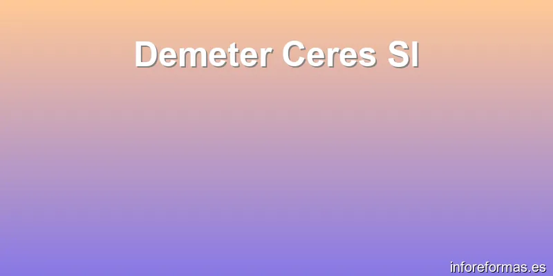 Demeter Ceres Sl