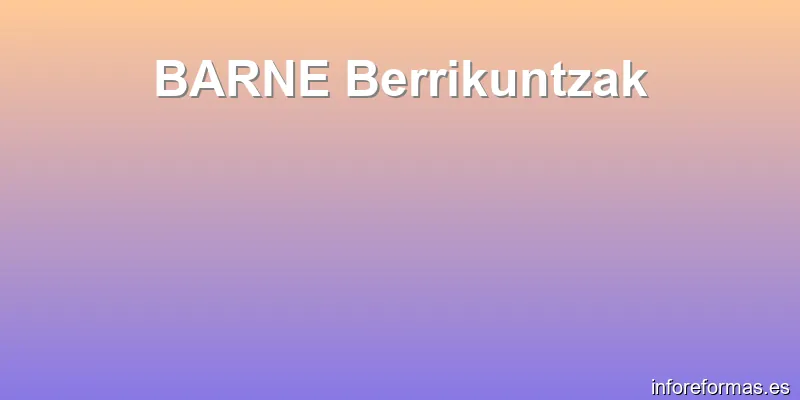 BARNE Berrikuntzak