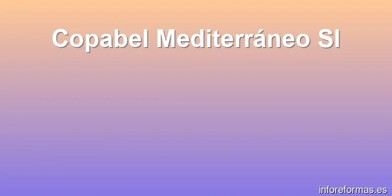 Copabel Mediterráneo Sl