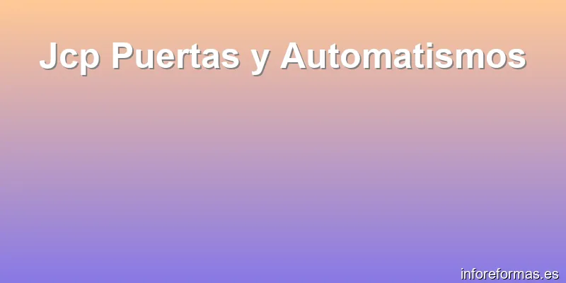 Jcp Puertas y Automatismos