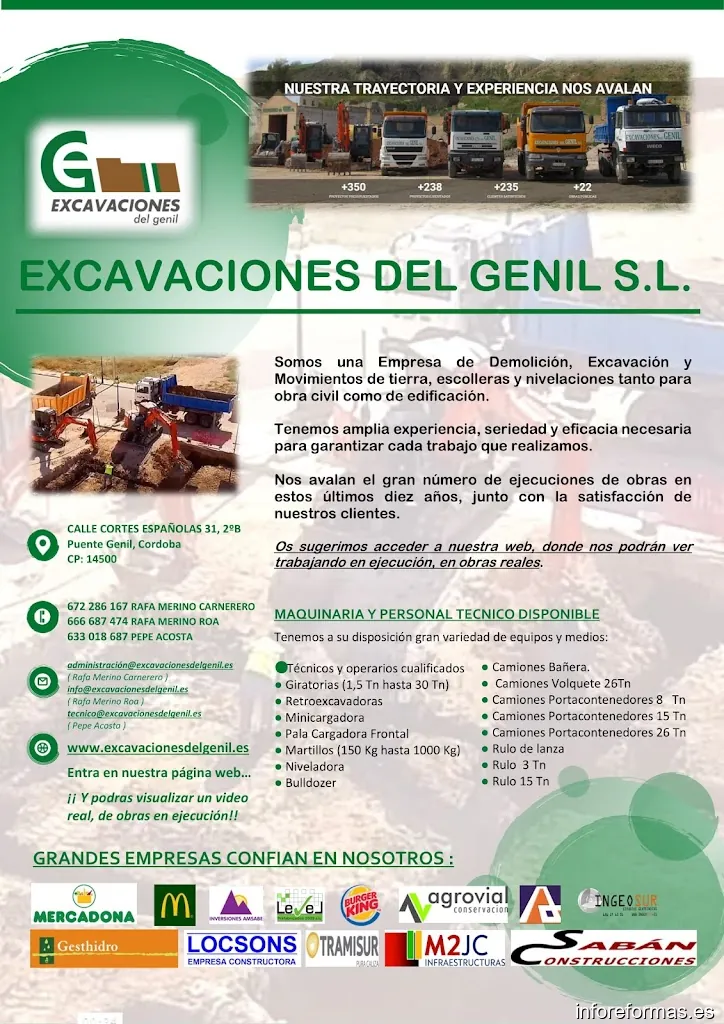 EXCAVACIONES DEL GENIL S.L.