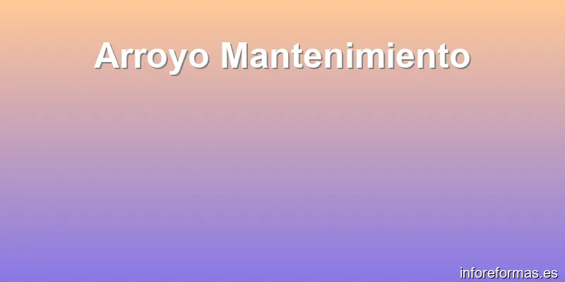 Arroyo Mantenimiento