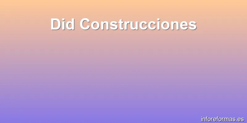 Did Construcciones