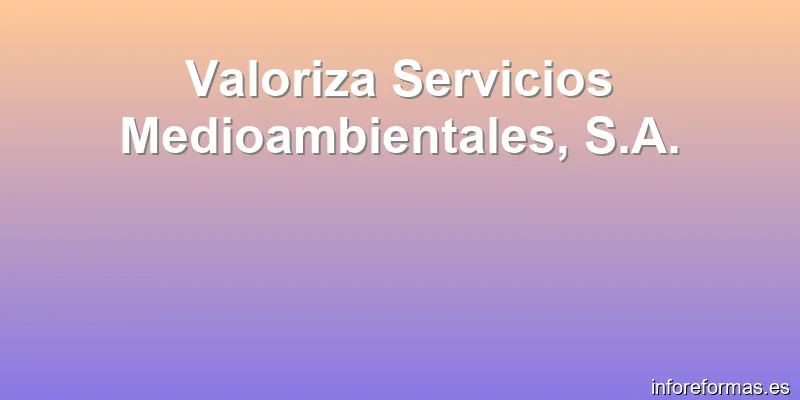 Valoriza Servicios Medioambientales, S.A.