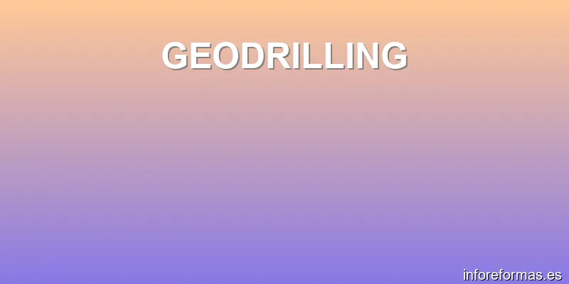 GEODRILLING