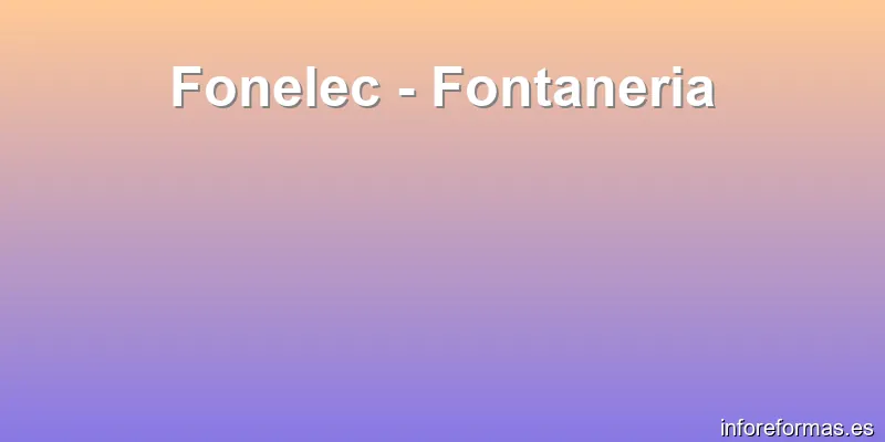 Fonelec - Fontaneria