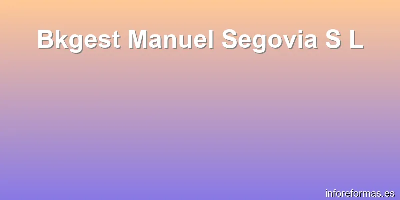 Bkgest Manuel Segovia S L