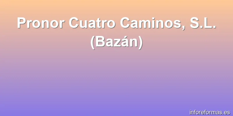 Pronor Cuatro Caminos, S.L. (Bazán)