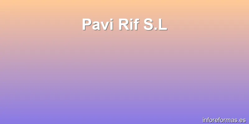 Pavi Rif S.L