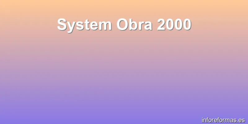 System Obra 2000