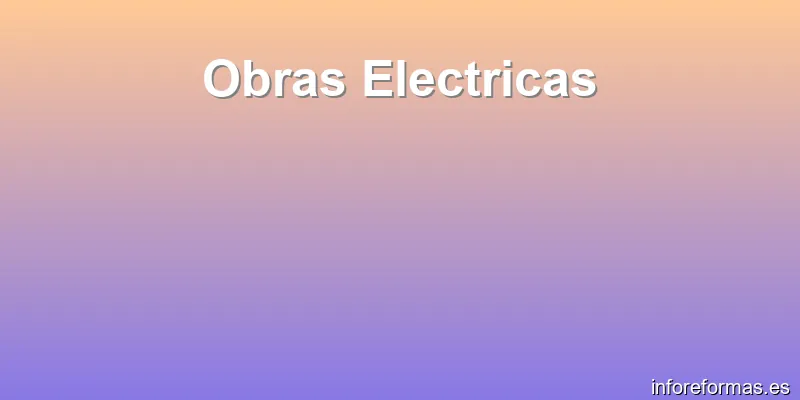 Obras Electricas