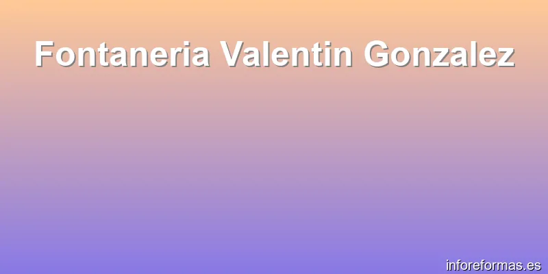 Fontaneria Valentin Gonzalez