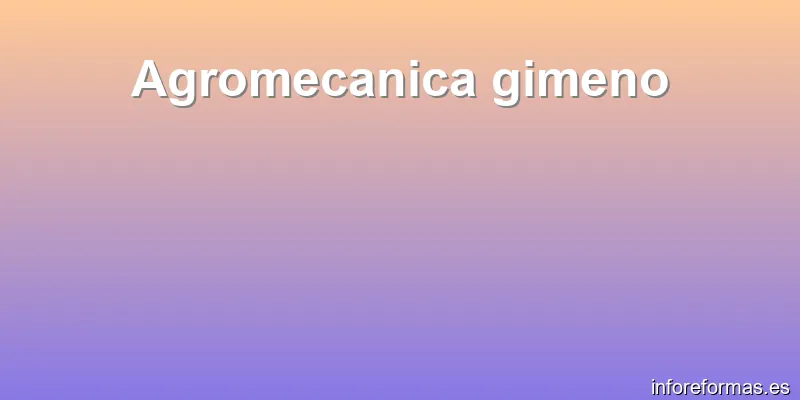 Agromecanica gimeno