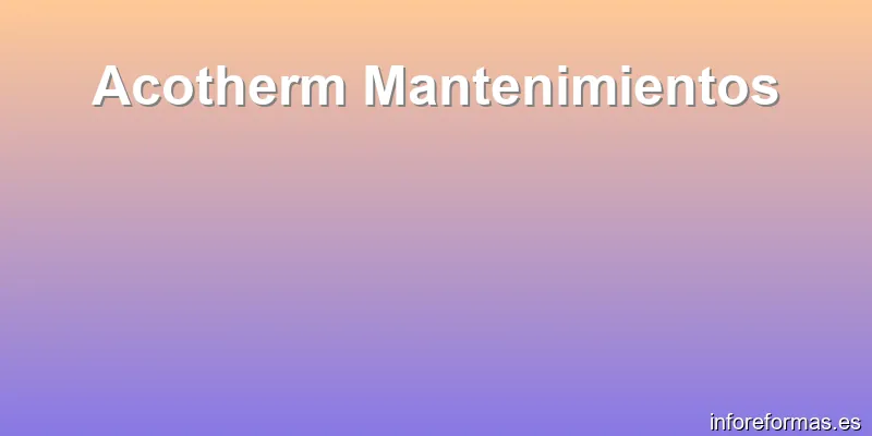 Acotherm Mantenimientos