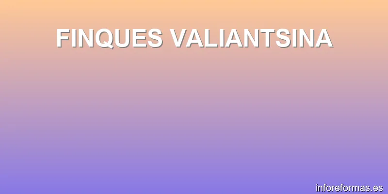 FINQUES VALIANTSINA