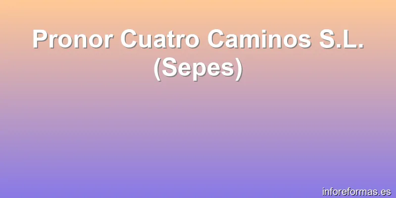 Pronor Cuatro Caminos S.L. (Sepes)