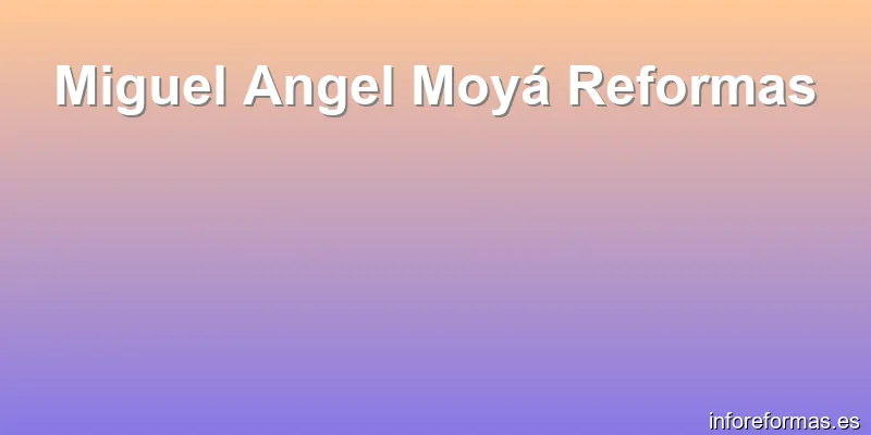 Miguel Angel Moyá Reformas