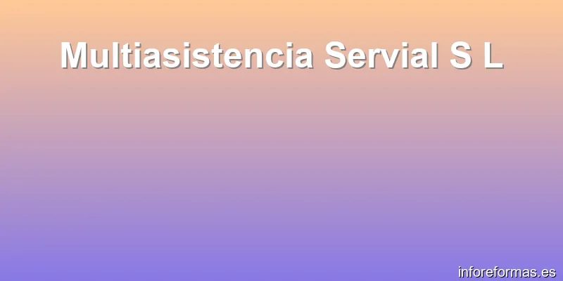 Multiasistencia Servial S L
