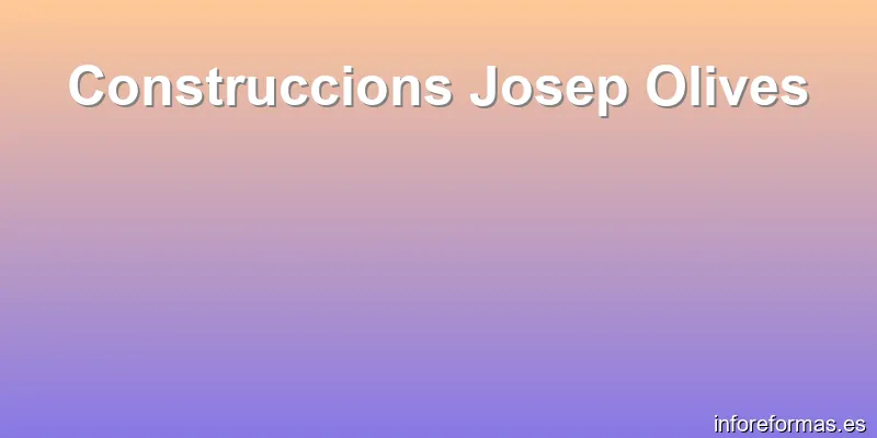 Construccions Josep Olives