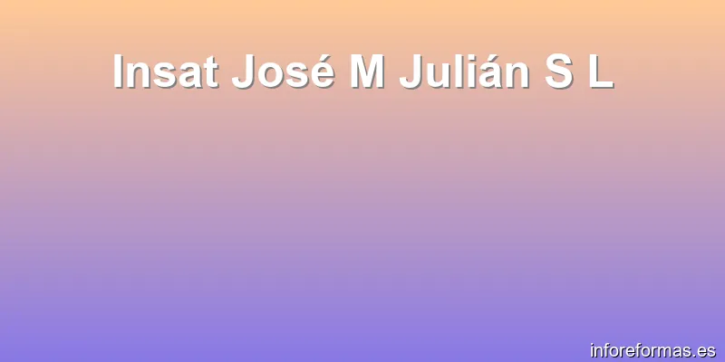 Insat José M Julián S L
